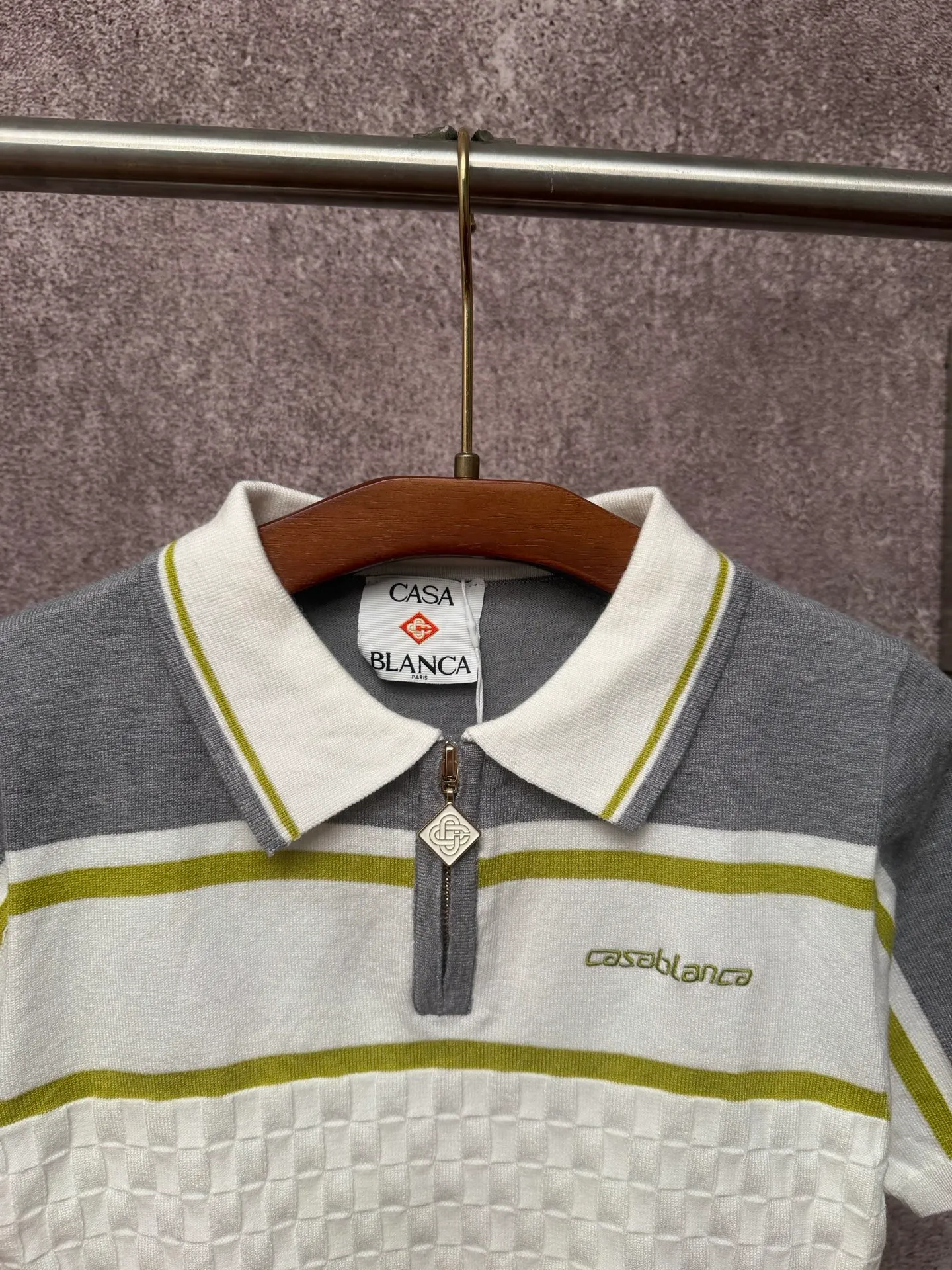 Casa Blanca Casa Blanca contrasting patchwork knitted suit Size: S M L XL